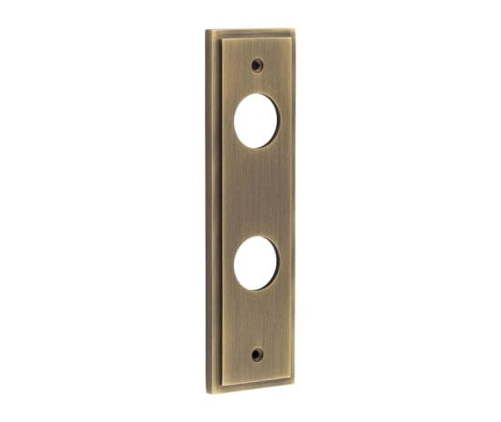 Frelan Hardware Locks & Latches Antique Brass / Lock & Latch Plates Burlington - Din Bathroom Plate Choices