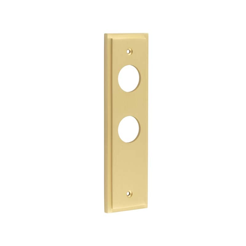 Frelan Hardware Locks & Latches Satin Brass / Lock & Latch Plates Burlington - Din Bathroom Plate Choices