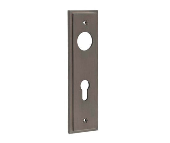 Frelan Hardware Locks & Latches Dark Bronze / Lock & Latch Plates Burlington - Din Euro Profile Lock Plate Choices