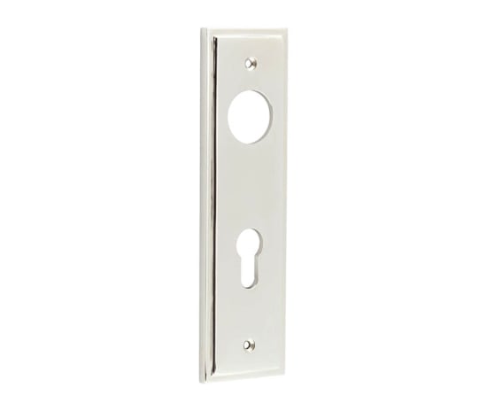 Frelan Hardware Locks & Latches Polished Nickel / Lock & Latch Plates Burlington - Din Euro Profile Lock Plate Choices