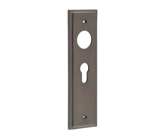 Frelan Hardware Locks & Latches Dark Bronze / Lock & Latch Plates Burlington - Euro Profile Lock Plate Choices