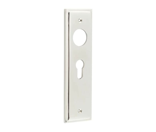 Frelan Hardware Locks & Latches Polished Nickel / Lock & Latch Plates Burlington - Euro Profile Lock Plate Choices