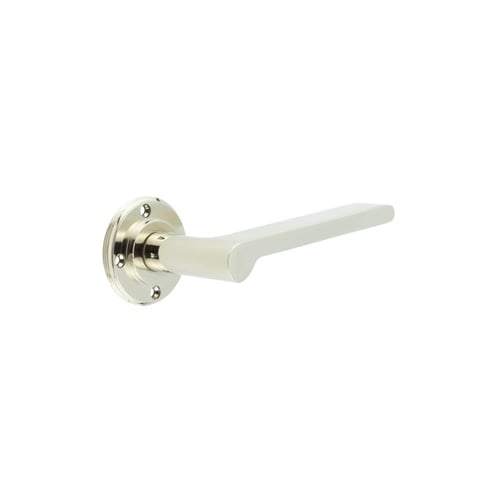 Frelan Hardware Door Furniture Polished Nickel / Round Rose Burlington - Fitzrovia Lever on Rose Door Handle - Roses Sold Separately