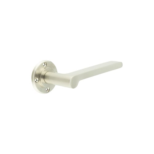 Frelan Hardware Door Furniture Satin Nickel / Round Rose Burlington - Fitzrovia Lever on Rose Door Handle - Roses Sold Separately