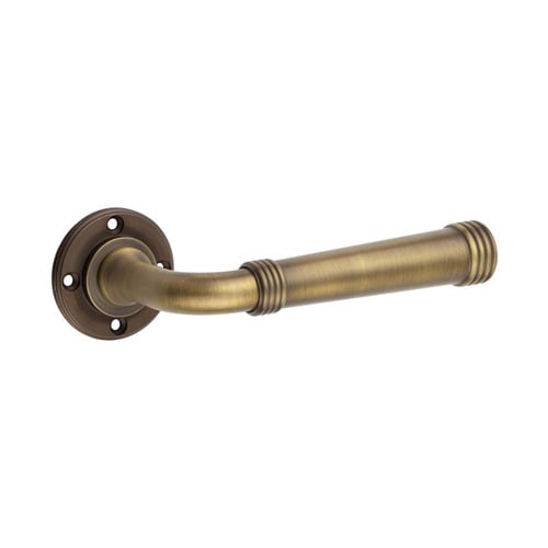 Frelan Hardware Door Furniture Antique Brass / Round Rose Burlington - Highgate Lever on Rose Door Handle - Roses Sold Separately