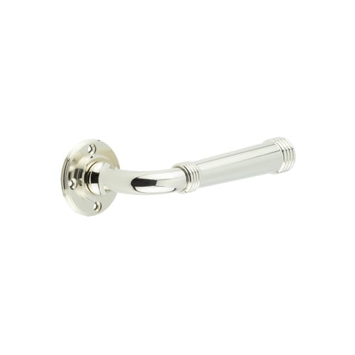 Frelan Hardware Door Furniture Polished Nickel / Round Rose Burlington - Highgate Lever on Rose Door Handle - Roses Sold Separately