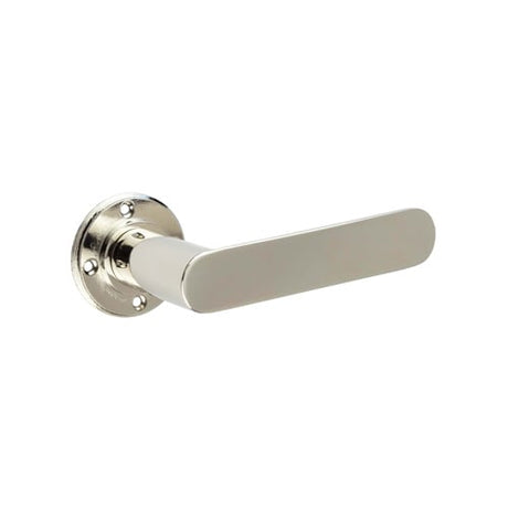 Frelan Hardware Door Furniture Polished Nickel / Round Rose Burlington - Kensington Lever on Rose Door Handle - Roses Sold Separately