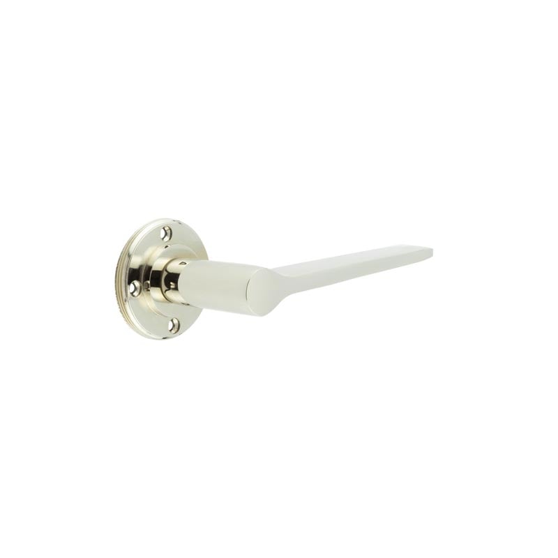 Frelan Hardware Door Furniture Polished Nickel / Round Rose Burlington - Knightsbridge lever on rose - Polished Nickel