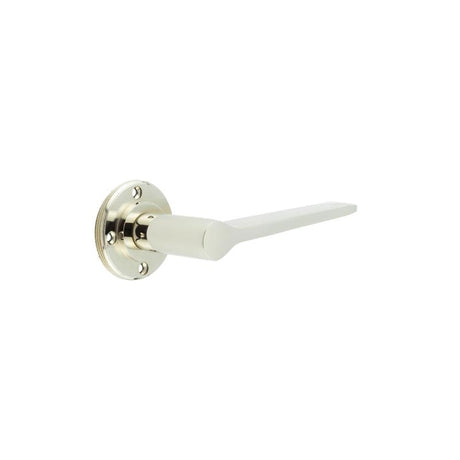 Frelan Hardware Door Furniture Polished Nickel / Round Rose Burlington - Knightsbridge lever on rose - Polished Nickel