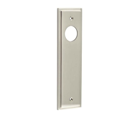 Frelan Hardware Door Furniture Satin Nickel / Lock & Latch Plates Burlington - Latch Plate Choices