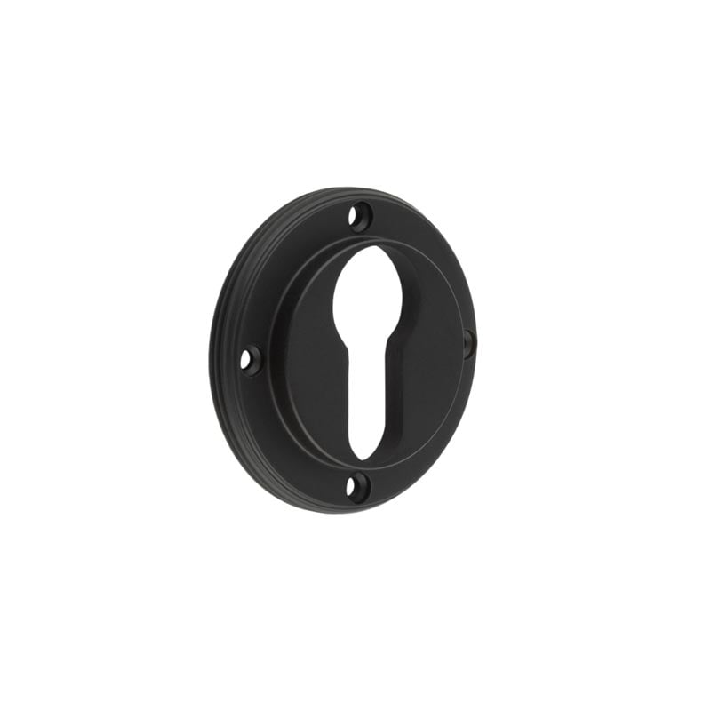 Frelan Hardware Door Furniture Black / Euro Profile Escutcheons Burlington - MB inner escutcheon euro profile