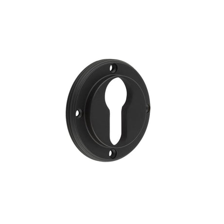 Frelan Hardware Door Furniture Black / Euro Profile Escutcheons Burlington - MB inner escutcheon euro profile