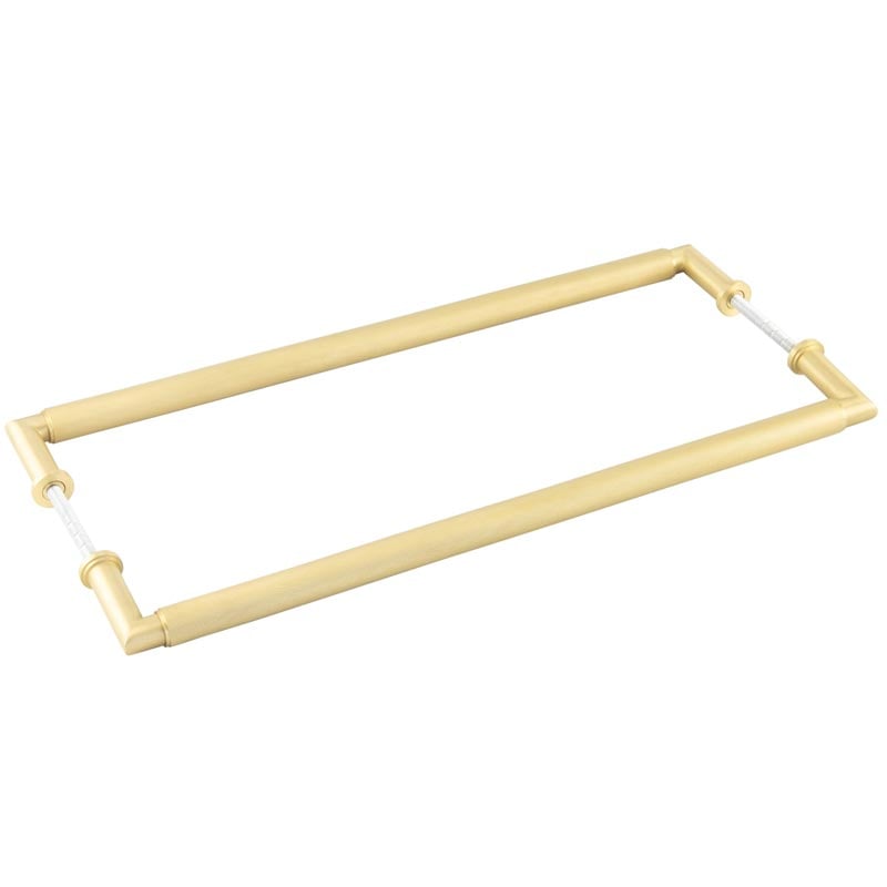 Frelan Hardware Door Furniture Satin Brass / Back to Back Fixing Pack Burlington - Piccadilly SB Pull Handle 425 x 20mm B2B Fixing