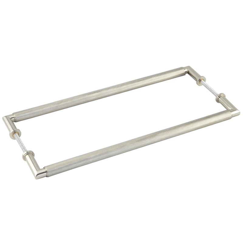 Frelan Hardware Door Furniture Satin Nickel / Back to Back Fixing Pack Burlington - Piccadilly sn Pull Handle 425 x 20mm B2B Fixing