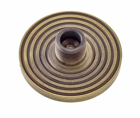 Frelan Hardware Door Furniture Antique Brass / Projection Door Stop Burlington - Reeded door stop base - Antique Brass