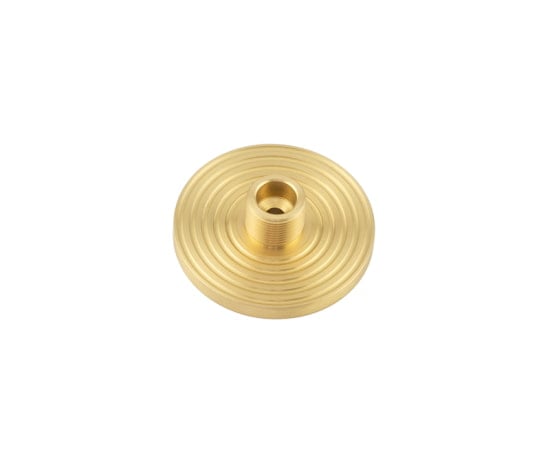 Frelan Hardware Door Furniture Satin Brass / Projection Door Stop Burlington - Reeded door stop base - Satin Brass