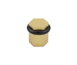 Frelan Hardware Door Furniture Satin Brass / Floor Door Stop Burlington - SB hexagonal floor mounted door stop