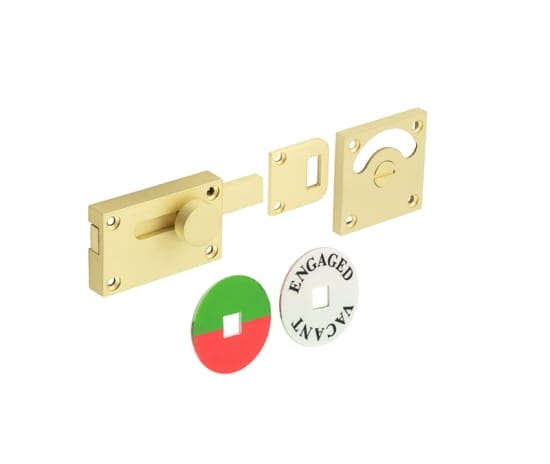 Frelan Hardware Door Furniture Satin Brass / Yes Burlington - SB Indicator bolt