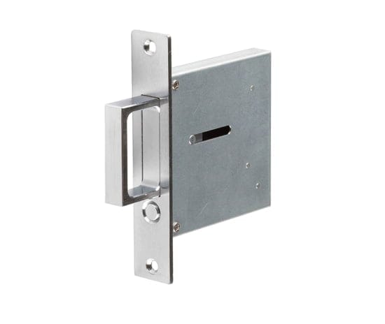 Frelan Hardware Door Furniture Satin Chrome / Door Edge Pull / Rectangular Burlington - SC Sliding Edge Flush Handle