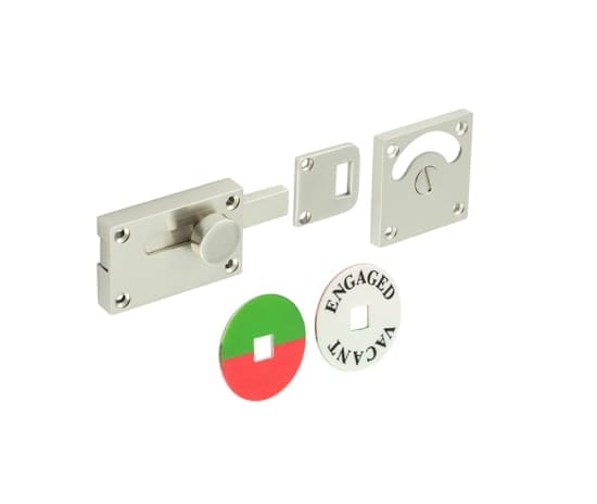 Frelan Hardware Door Furniture Satin Nickel / Yes Burlington - SN Indicator bolt