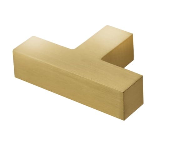 Frelan Hardware Cabinet Hardware Satin Brass / Cabinet T-Pulls Burlington - Trafalgar T Bar Cupboard Knob - Satin Brass
