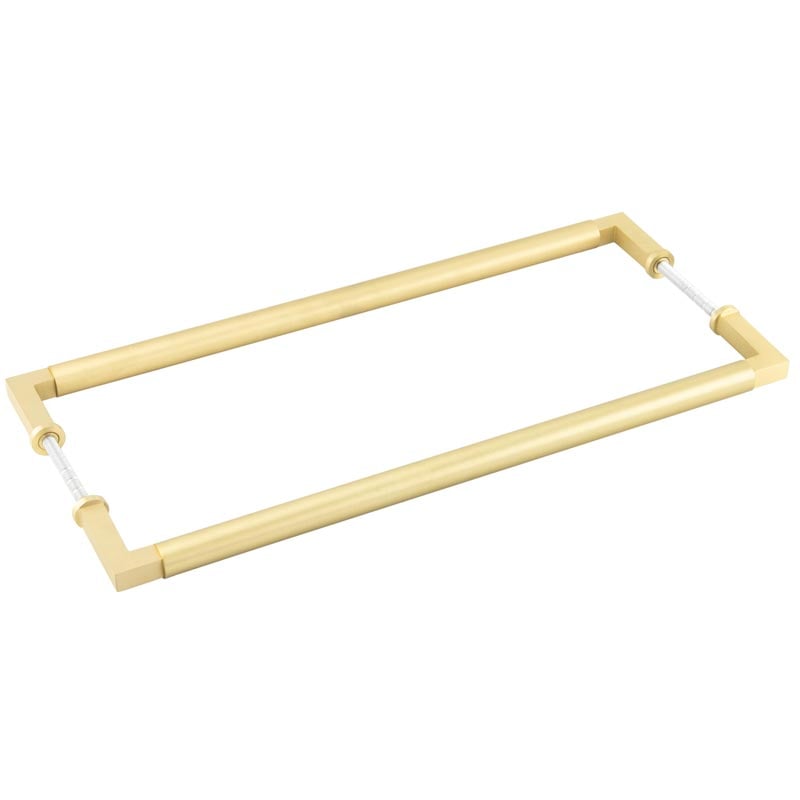 Frelan Hardware Door Furniture Satin Brass / Back to Back Fixing Pack Burlington - Westminister SB Pull Handle 425 x 20mm B2B Fixing