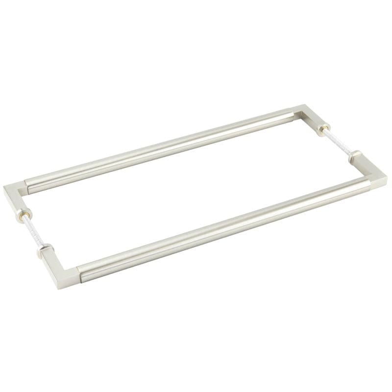 Frelan Hardware Door Furniture Satin Nickel / Back to Back Fixing Pack Burlington - Westminister SN Pull Handle 425 x 20mm B2B Fixing