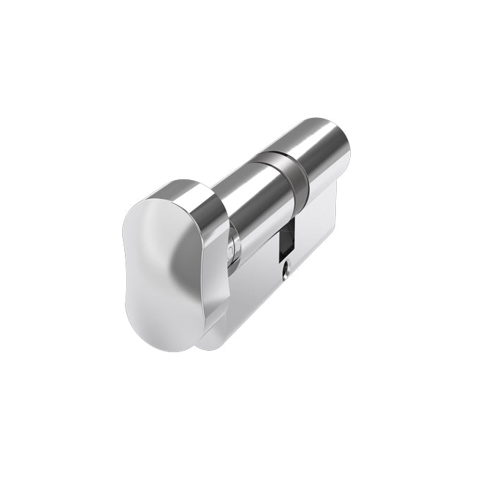 High quality image of Mila - Standard Security Euro Cylinder Thumbturn 45/45 - Polished Chrome | Sku. bx4545etpcm6 | Trade Door Handles.