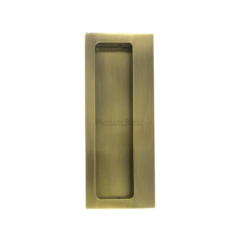 Heritage Brass - Offset Flush Pull for Swing Door Antique Brass