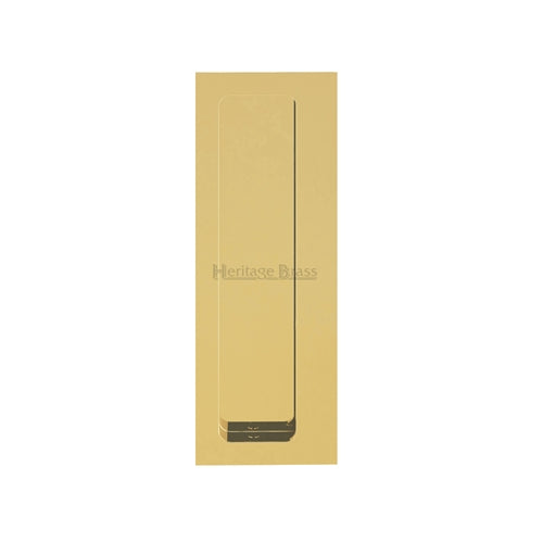 Heritage Brass - Offset Flush Pull for Swing Door Polished Brass