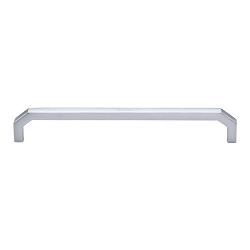 Heritage Brass Cabinet Pull Hex Angular Design 203mm CTC Satin Chrome Finish