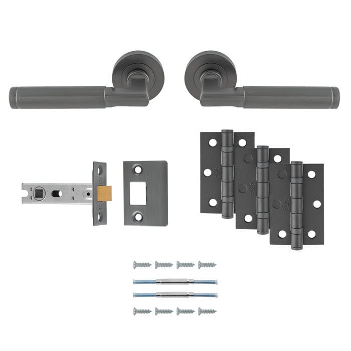 Carlisle Brass Door Furniture Anthracite / Door Packs Carlisle Brass - BELAS LATCH PACK - ULTIMATE DOOR PACK - Anthracite