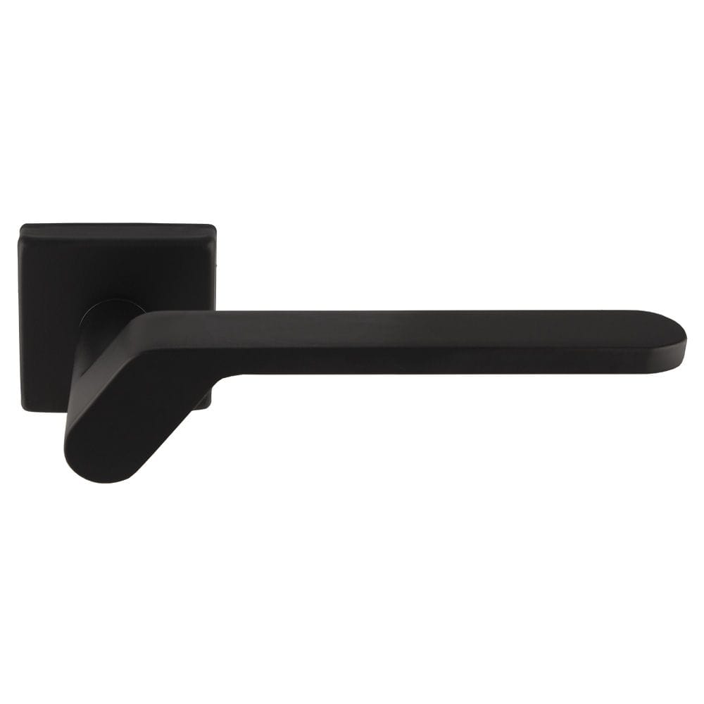 Carlisle Brass Door Furniture Matt Black / Square Rose Carlisle Brass - Pendio Lever On Concealed Fix Push-On Square Rose - Matt Black