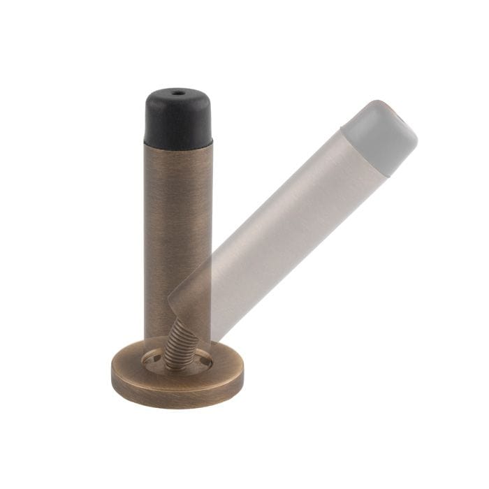 Carlisle Brass Door Furniture Antique Brass / Projection Door Stop Carlisle Brass - Sprung Wall Mounted Doorstop On Rose - Antique Brass