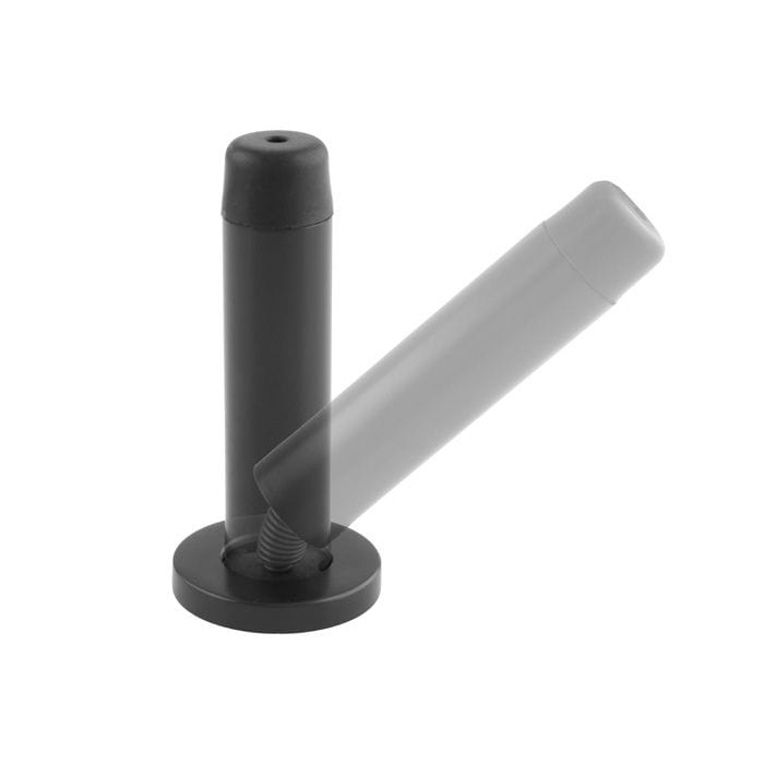 Carlisle Brass Door Furniture Matt Black / Projection Door Stop Carlisle Brass - Sprung Wall Mounted Doorstop On Rose - Matt Black