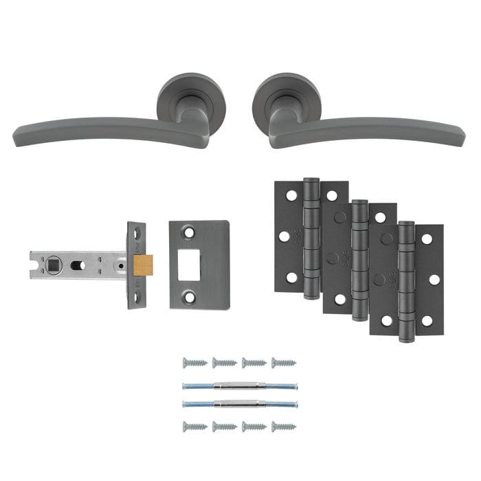 Carlisle Brass Door Furniture Anthracite / Door Packs Carlisle Brass - TAVIRA LATCH PACK - ULTIMATE DOOR PACK - Anthracite