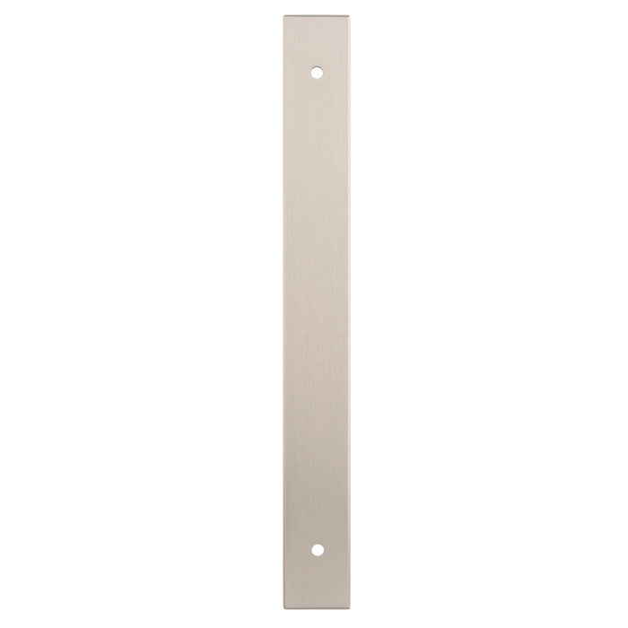High quality image of Alexander & Wilks - Rectangular Cabinet Pull Backplate-Satin Nickel-200X22X3mm - 160mm C/C | Sku.AWBP160SN | Trade Door Handles.