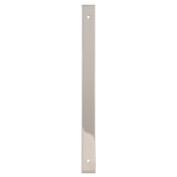 High quality image of Alexander & Wilks - Rectangular Cabinet Pull Backplate-Polished Nickel-264X22X3mm - 224mm C/C | Sku.AWBP224PN | Trade Door Handles.