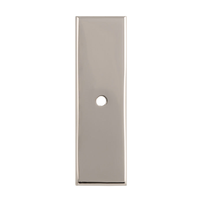 High quality image of Alexander & Wilks - Rectangular Cabinet Knob Backplate-Polished Nickel | Sku.AWBP76PN | Trade Door Handles.