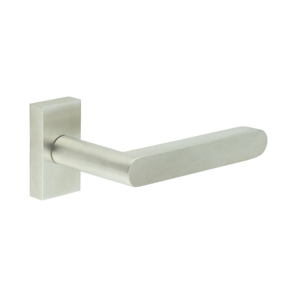 High quality image of CRES - CR-101 Satin Stainless Steel Multi Point Rectangular Rose Door Handle Sku. CR-101D4SSS