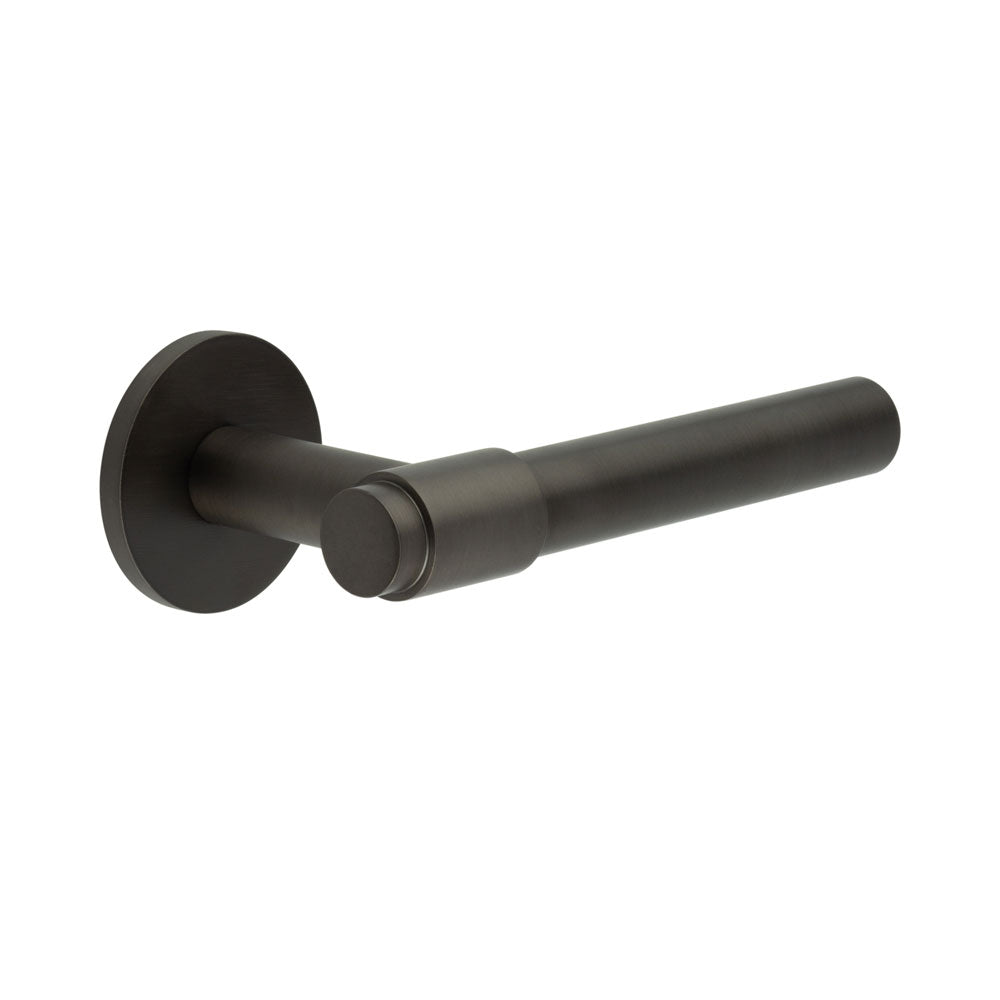 High quality image of CRES - CR-103 Dark Bronze Fixed Dead Round Rose Door Handle Sku. CR-103A3DB