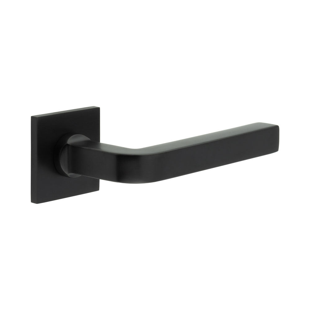 High quality image of CRES - CR-104 Black Fixed Dead Square Rose Door Handle Sku. CR-104B3MB