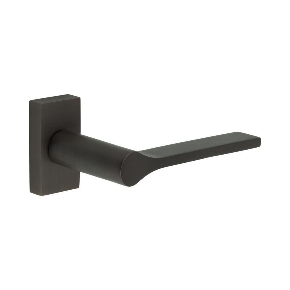 High quality image of CRES - CR-105 Dark Bronze Multi Point Rectangular Rose Door Handle Sku. CR-105D4DB