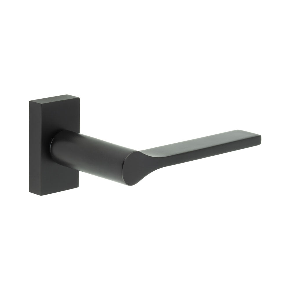 High quality image of CRES - CR-105 Black Multi Point Rectangular Rose Door Handle Sku. CR-105D4MB