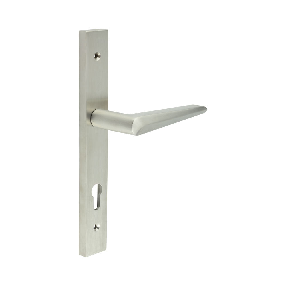 High quality image of CRES - CR-107 Satin Stainless Steel Multi Point Backplate Door Handle Sku. CR-107G4SSS