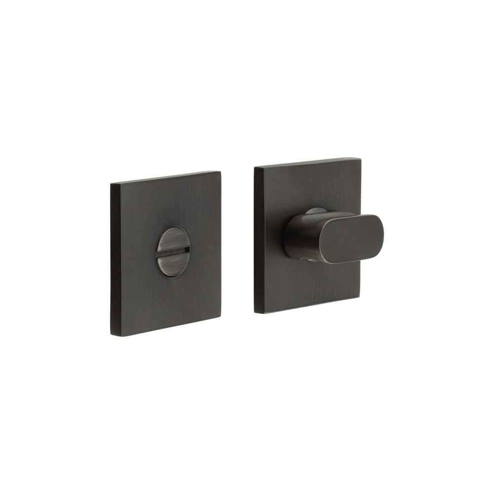 High quality image of CRES - CR-801 Dark Bronze Thumb Turn & Lock Square Rose Sku. CR-801B7DB