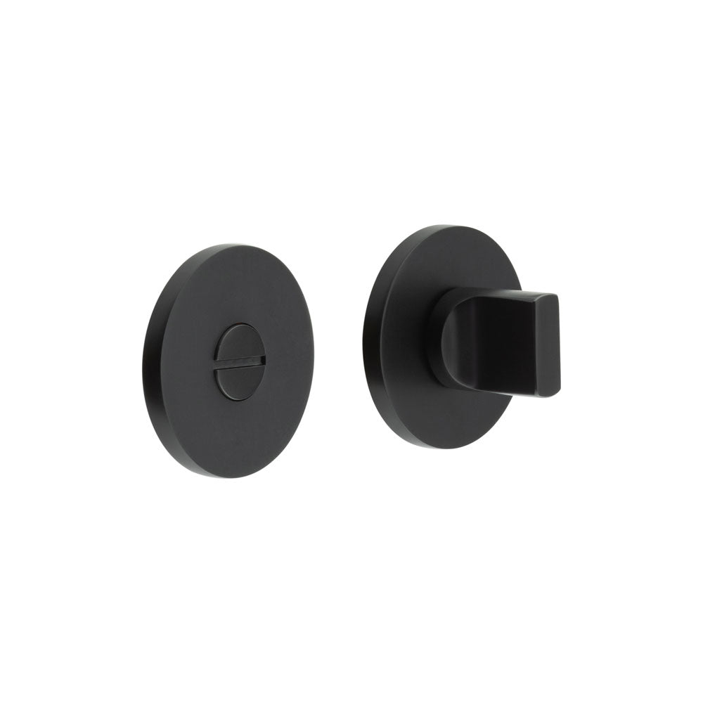 High quality image of CRES - CR-802 Black Thumb Turn & Lock Round Rose Sku. CR-802A7MB