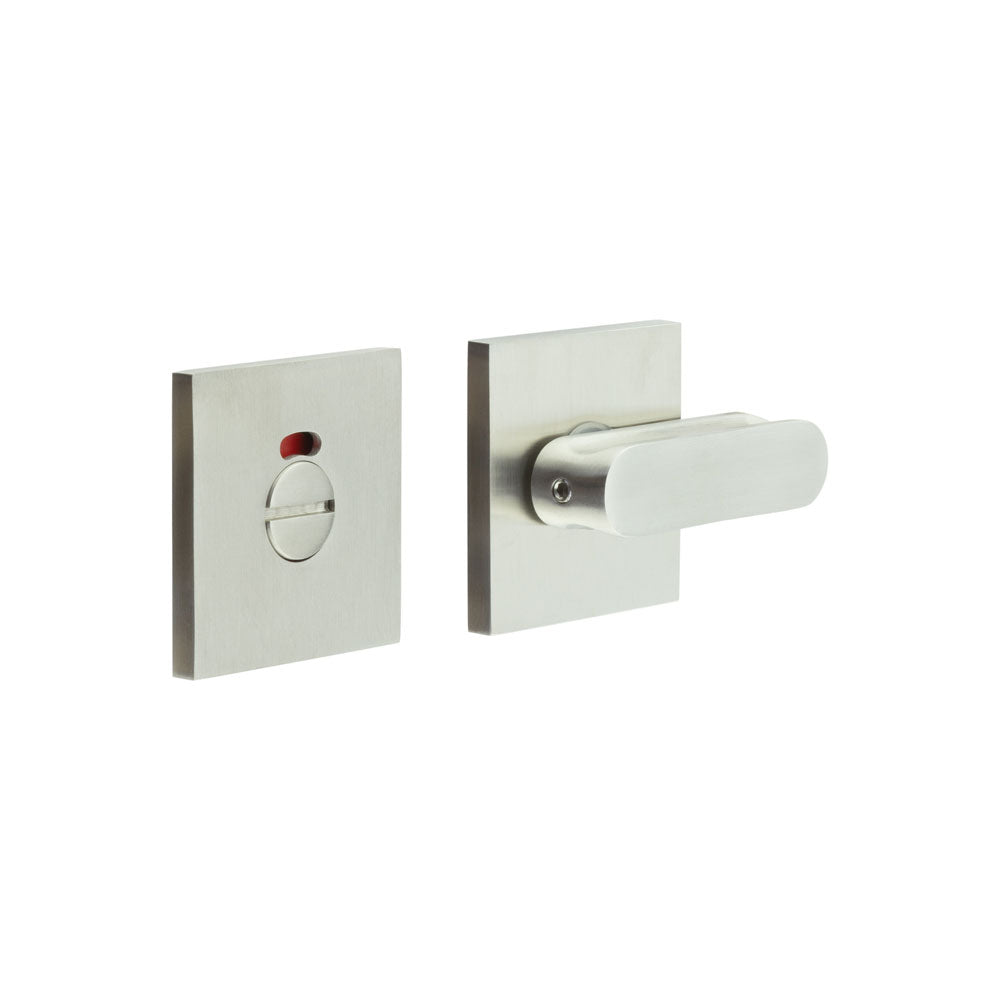 High quality image of CRES - CR-803 Satin Stainless Steel Thumb Turn & Lock Square Rose w/ Indicator Sku. CR-803BK7SSS