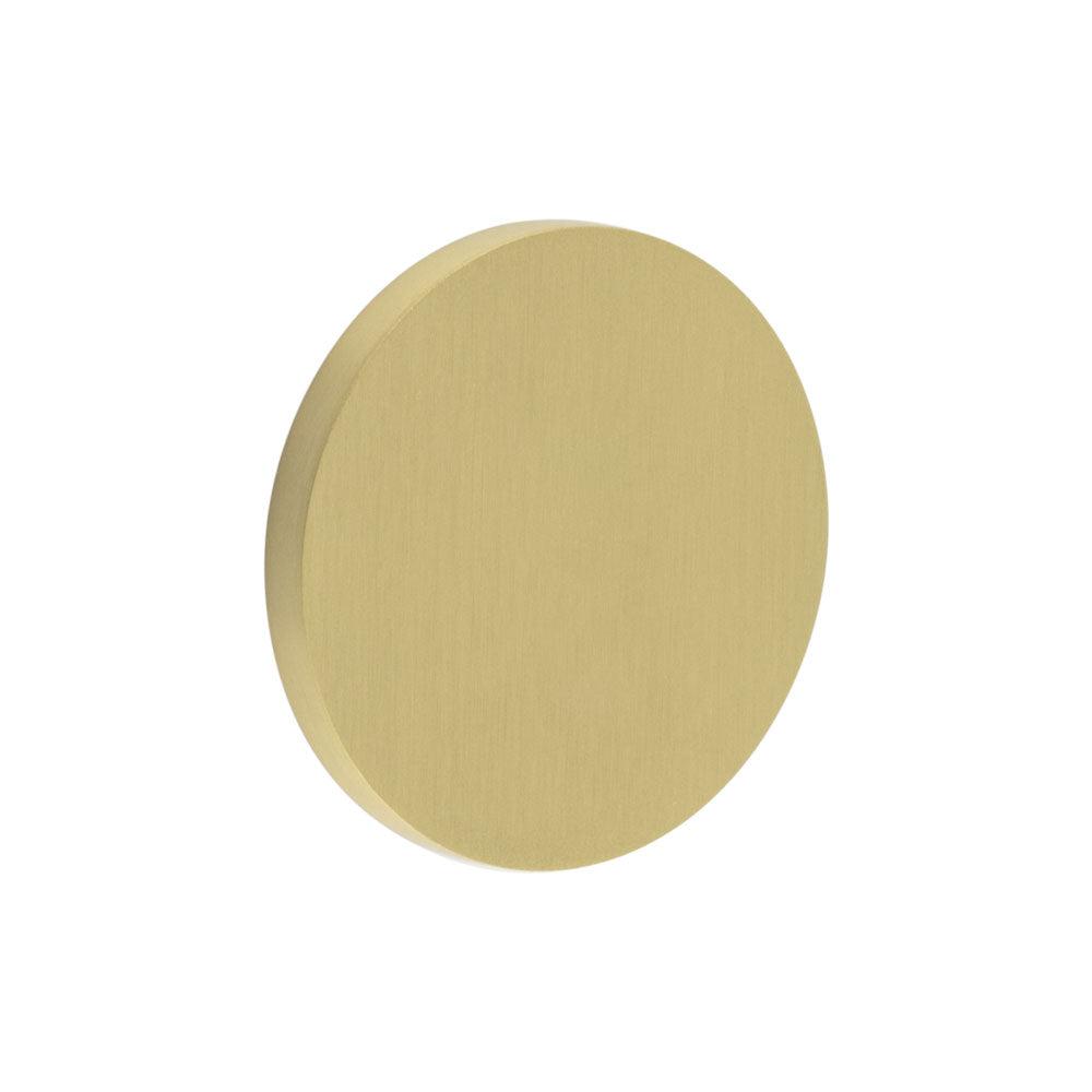 High quality image of CRES - CR-N10 Satin Brass Blank Round Rose Escutcheon Cover Sku. CR-N10SB