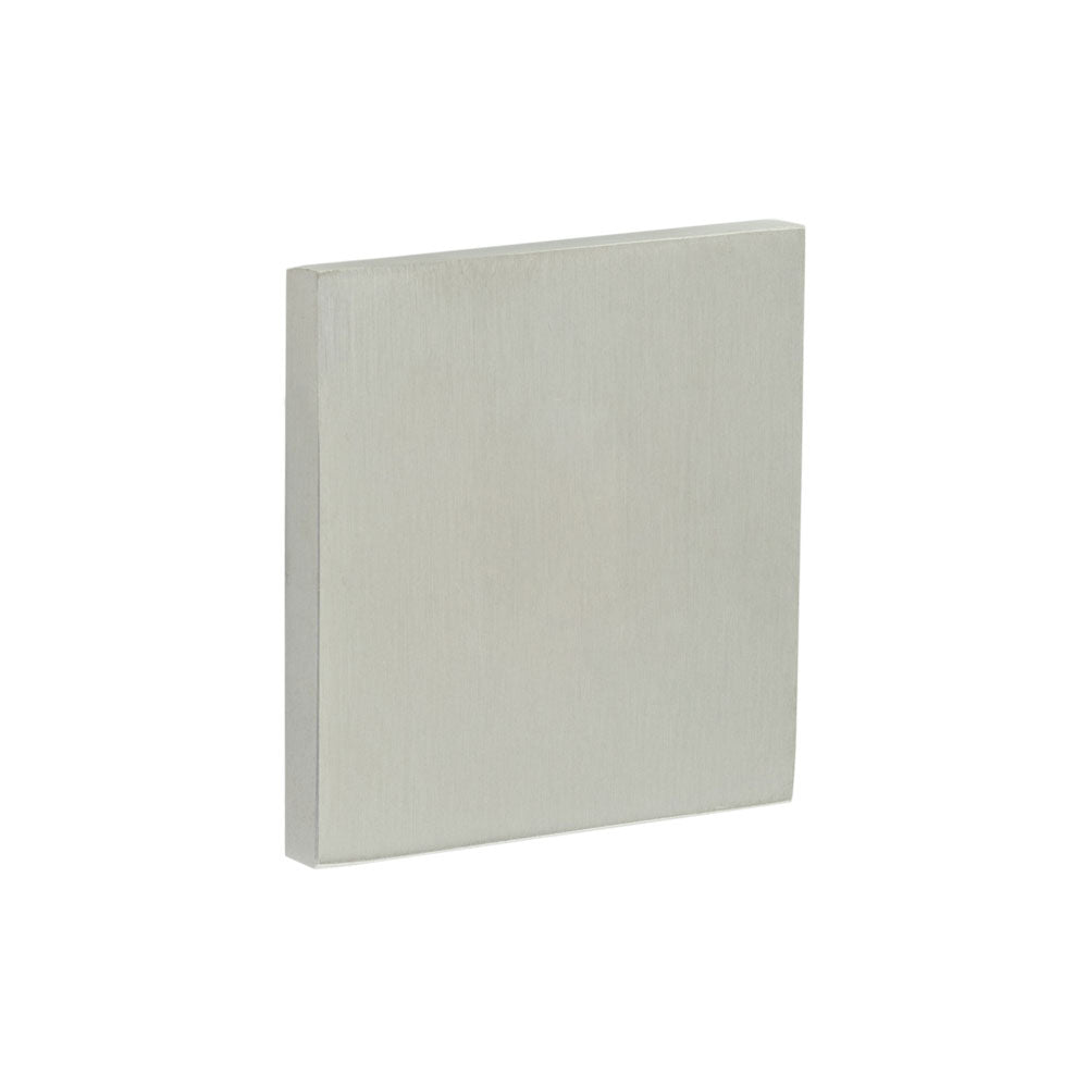 High quality image of CRES - CR-N10 Satin Stainless Steel Blank Square Rose Escutcheon Cover Sku. CR-O10SSS